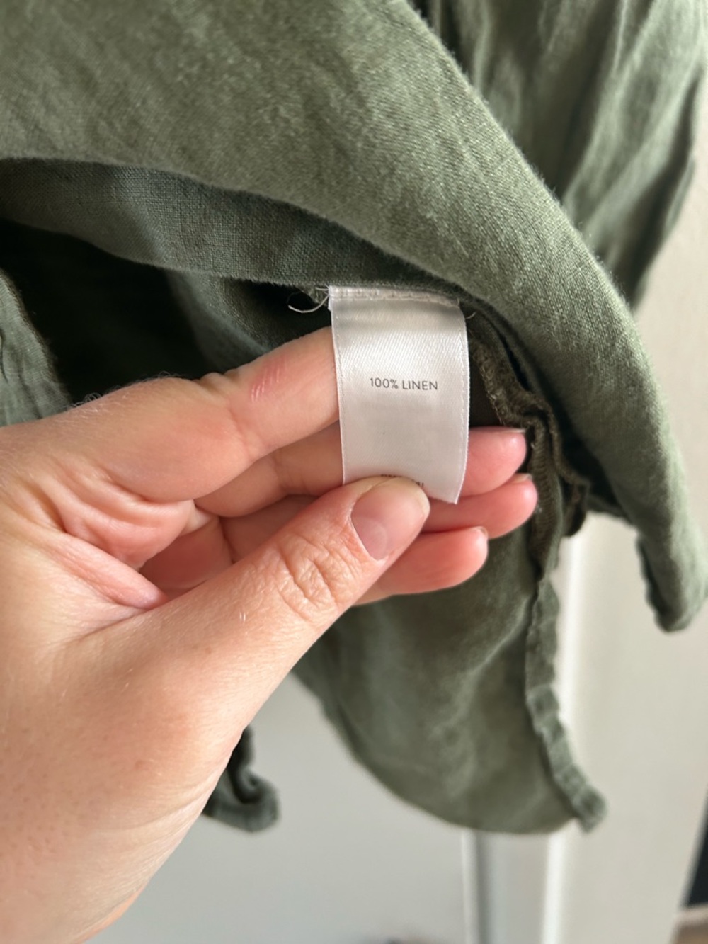 J. Jill Olive-Green Linen Shirt - Picture 6 of 6